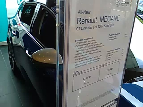 HN17KMY RENAULT                   MEGANE GT LINE NAV DCI          5 DOOR HATCHBACK BLUE Diesel 2017