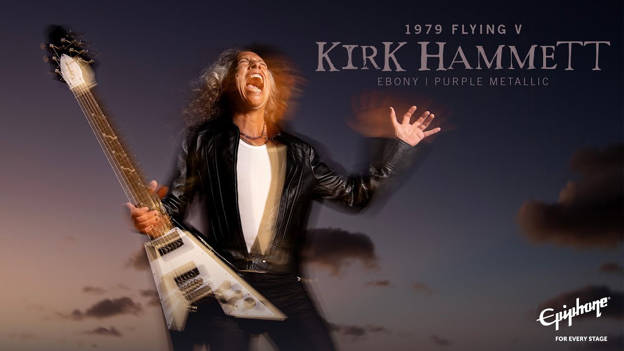 Epiphone Kirk Hammett 1979 Flying V w/Case - Ebony