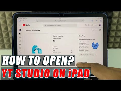 how to go to youtube studio on ipad?