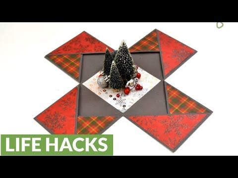 DIY scrapbooking crafts: Christmas explosion gift box