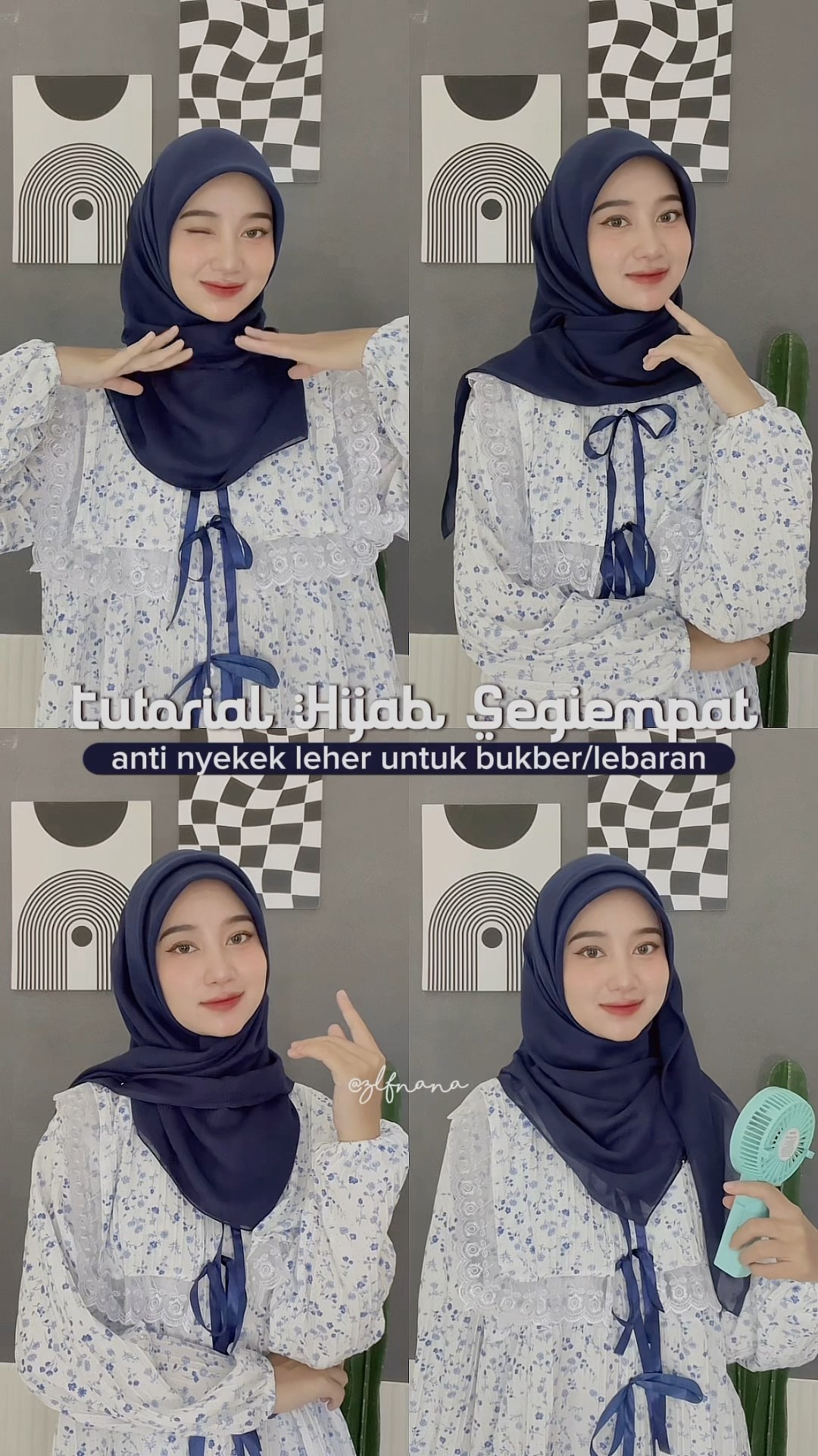Tutorial hijab segiempat yang nyaman dan stylish, siap-siap tampil beda tanpa nyekek leher! 💖