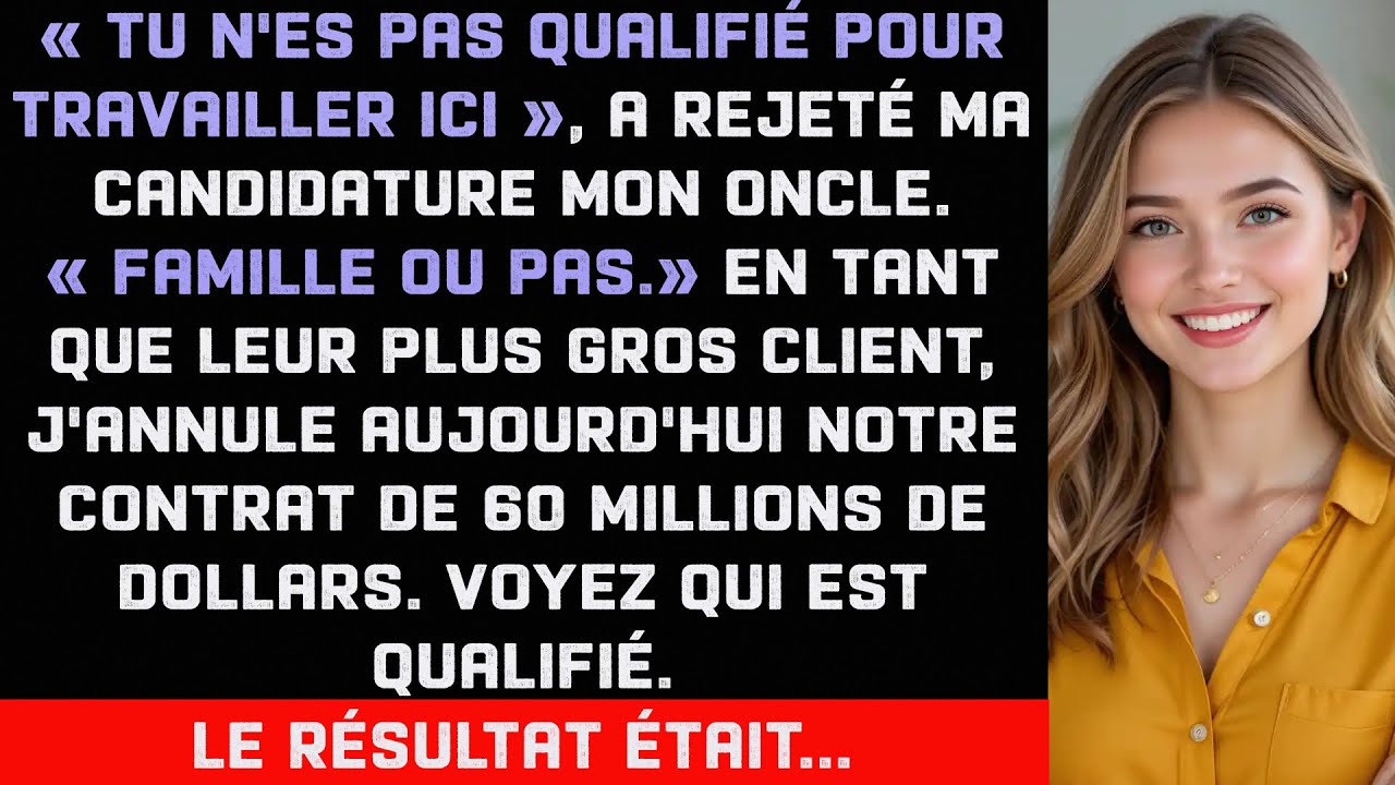 Ma famille m'a banni de l'entreprise familiale, puis a découvert que je contrôlais leurs contrats