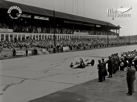 Upscaled to HD 60FPS - 1935 German GP Nuvolari's epic come from behind win, Austrian Film Archives.