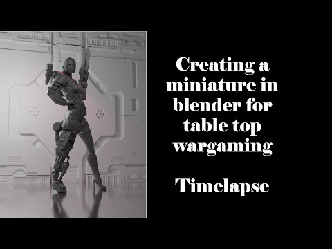 Kitbash Wargaming Miniature in Blender (timelapse)