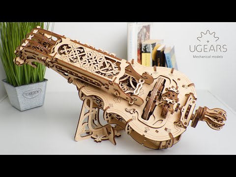 UGears DIY Hurdy-Gurdy Musical Instrument Mechanical Model 3D Wooden Puzzle Kit