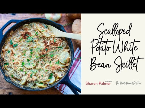 Easy Scalloped Potato White Bean Skillet