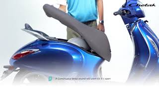 How to open the storage box of your Chetak Electric Scooter? | Open Chetak Boot Space
