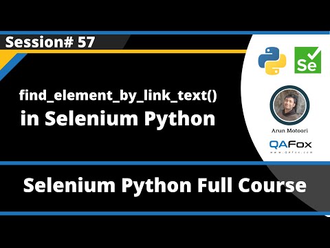 Find_element_by_link_text Command Selenium Python Session 57