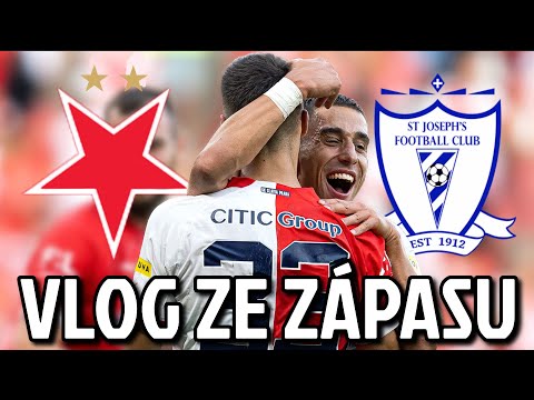 SK SLAVIA PRAHA vs ST.JOSEPHS FC - 2.předkolo EKL | VLOG | Demolice týmu z Gibraltaru a postup SKS‼️