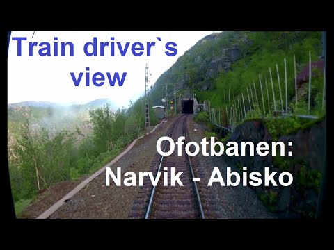 Train driver`s view:  Narvik-Kiruna / Ofotbanen Malmbanan /Cab ride/Führerstandsmitfahrt  IMITATION!