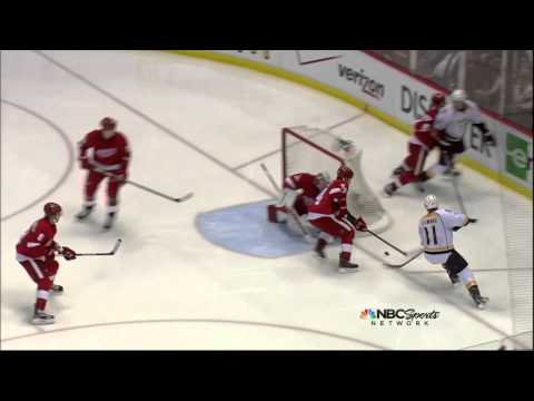 David Legwand NO goal in 3rd. Nashville Predators vs Detroit Red Wings 4/17/12 NHL Hockey