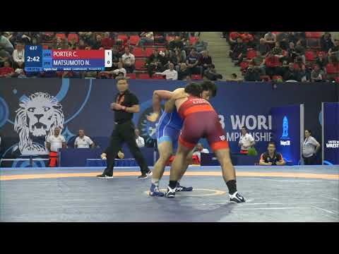 1/8 GR - 97 kg: C. PORTER (USA) v. N. MATSUMOTO (JPN)