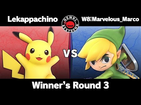 Genki Beatdown #6 - Lekappachino (Pikachu) vs W8 | Marvelous_Marco (Toon Link) - Winner's Round 3