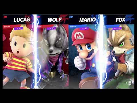 Super Smash Bros Ultimate Amiibo Fights   Request #2422 Lucas & Wolf vs Mario & Fox