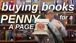 8AM book shopping | 2nd & charles penny-a-page sale + haul 📚
