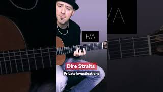 How to play "Private Investigations" by Dire Straits #dannytrent #direstraits #fingerstyle #shorts