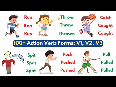 100+ Action Verbs | Verb Forms in English v1 v2 v3 | Verb Forms | Vocabulary