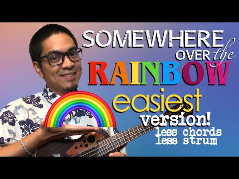 Somewhere Over the Rainbow Iz Ukulele Tutorial Easiest Version