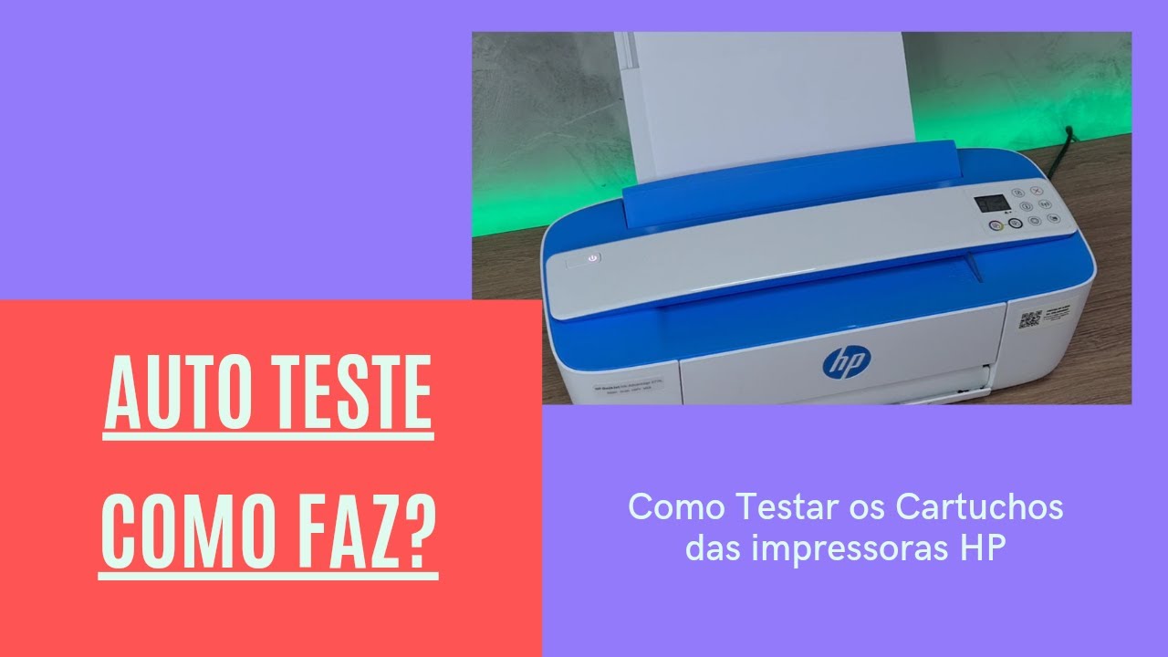 Como testar os cartuchos das impressoras HP fazendo o auto teste pressionado apenas um botão
