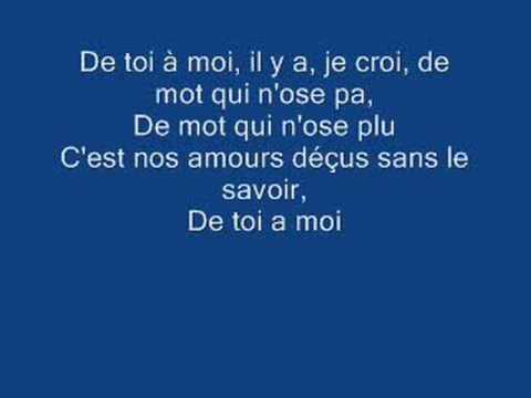 Video thumbnail for De toi � moi