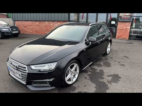 2016 66 AUDI A4 AVANT 2.0TDI S LINE MANUAL 6 MYTHOS BLACK