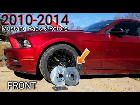 2010-2014 Ford Mustang Front Brakes Pads & Rotors Replacement *Detailed*