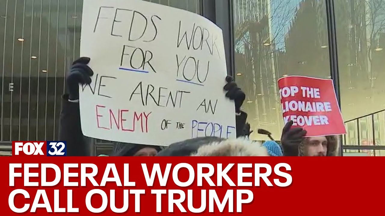 Chicago area federal workers call out Trump on planned layoffs