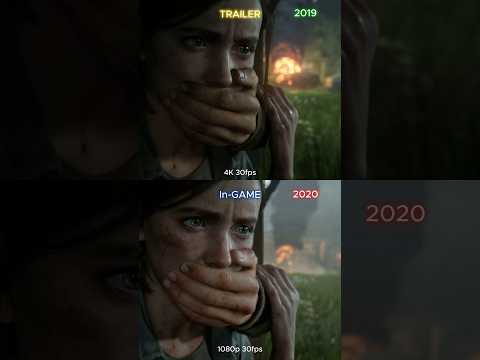 THE LAST OF US 2 TRAILER VS REALITY Graphics Comparison #thelastofus2 #ps5pro #shorts