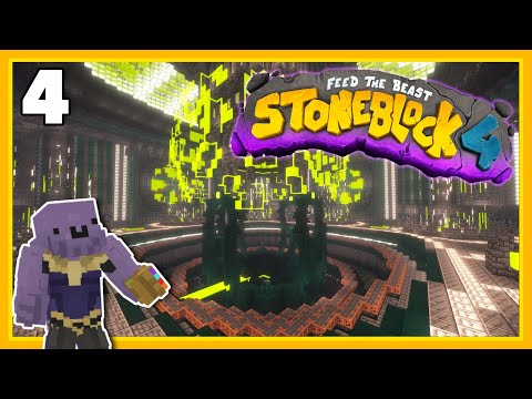Stoneblock 4 Minecraft Modpack EP 4 | World Engine Upgrades + Create Vault Puzzles