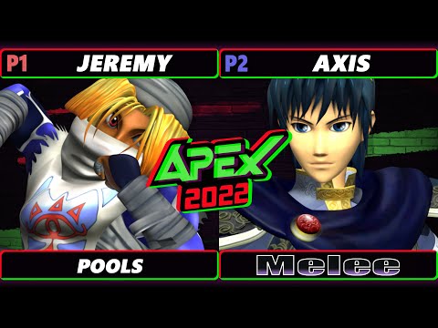 Apex 2022 - Jeremy (Sheik) Vs. Axis (Marth) SSBM Melee Tournament