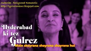 SHAYRANA Song with Lyrics - Daawat-e-Ishq ( Lyrics Lovesuv )