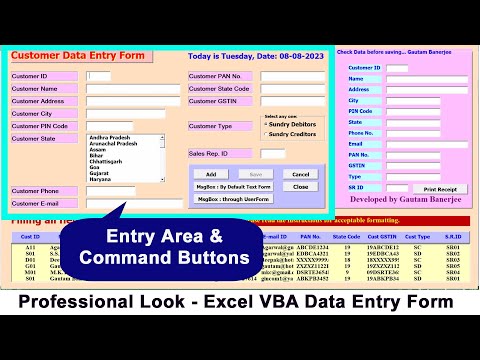 How to Create and save a Professional Excel VBA Data Entry Form with Validation | Part-13