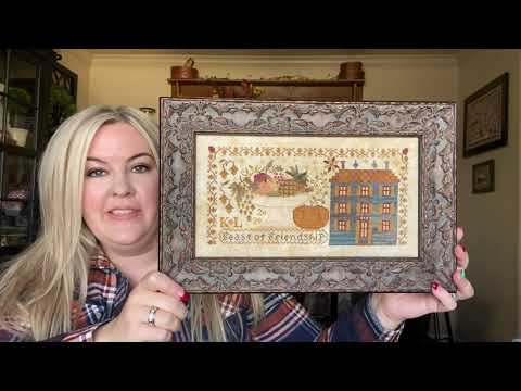 Flosstube #18 Autumn/Fall Wall Tour, Framed Pieces, Finishes and Cross Stitch  Progress