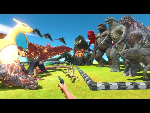 FPS Avatar Rescues Kaiju Monsters and Fights Flying Monsters - Animal Revolt Battle Simulator