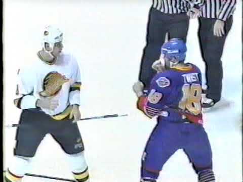 Tony Twist vs Alek Stojanov NHL Dec 8/95