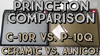Video thumbnail for Fender Princeton 65 Speaker Comparison Stock C-10r vs. Fudge Brownie with Alnico Jensen p-10q by Collin Peterson