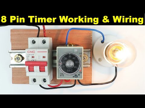 8 pin timer relay working and Connection Diagram @TheElectricalGuy