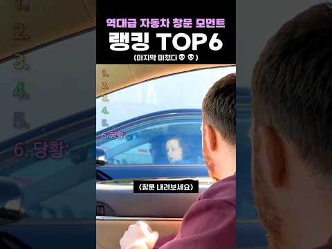 역대급 자동차 창문 모먼트 랭킹 TOP6