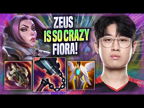 ZEUS IS SO CRAZY WITH FIORA! - T1 Zeus Plays Fiora TOP vs Hecarim! | Season 2022