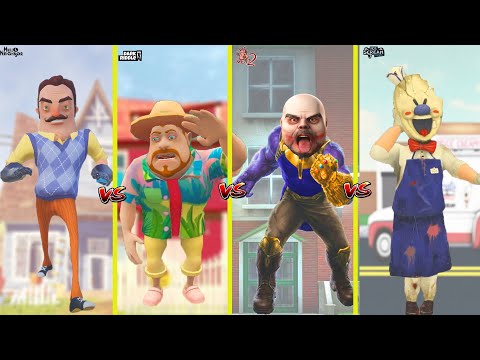 GÖRÜNMEZLİK KAPIŞMASI 😱 Ice Scream - Dark Riddle - Hello Neighbor - Mr. Meat