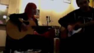 Hayley and Taylor jamming on guitar (Paramore studio ustream outtake)
