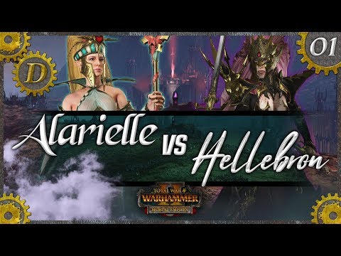 E1 Alarielle vs Crone Hellebron Head2Head Campaign | Mortal Empires Warhammer 2 Total War