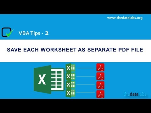VBA Tips #2 - Save Each Worksheet as Separate PDF file