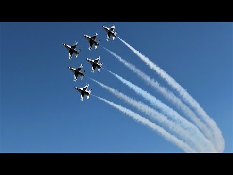 (HD) Wings Over Houston 2021: USAF Thunderbirds 7-Aircraft Practice!