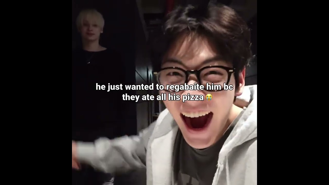 he’s laughing at his necklace btw not him