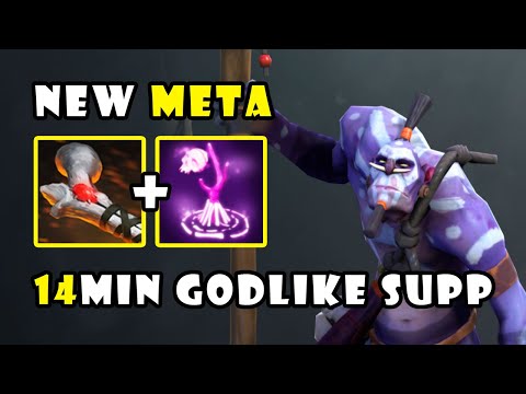WTF Aggressive Play Witch Doctor Roaming Support builds Atos GOD LIKE MODE | Dota 2 Gameplay 7.40