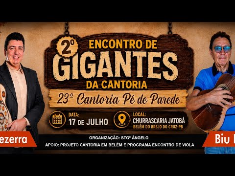"AO VIVO | 23a Cantoria Pé de Parede em Belém do Brejo do Cruz | Jonas Bezerra e Biu Dionísio."