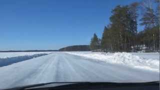 preview picture of video 'Fahrt über die Eisstrasse 2 - Savitaipale-Suomenniemi'