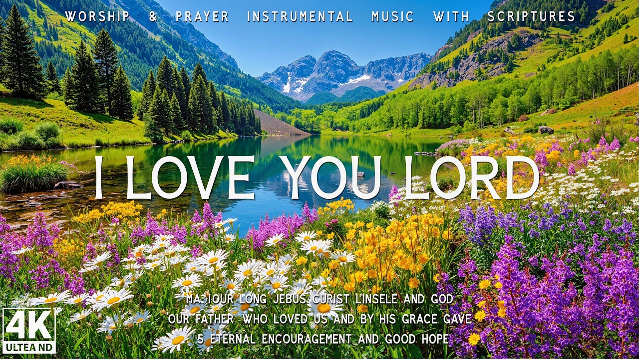 I Love You Lord : Prayer Instrumental Music with Scriptures & Beautiful Nature 4K🌿24/7 Piano Worship