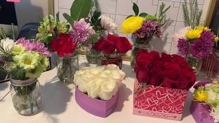 DIY Gift Rose Box / Roses in a Box / Valentine's Day Flower Arrangements